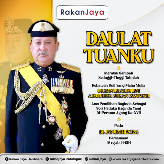 SEMBAH TAHNIAH PERLANTIKAN DYMM SULTAN JOHOR SEBAGAI SERI PADUKA BAGINDA YANG DI-PERTUAN AGONG XVII