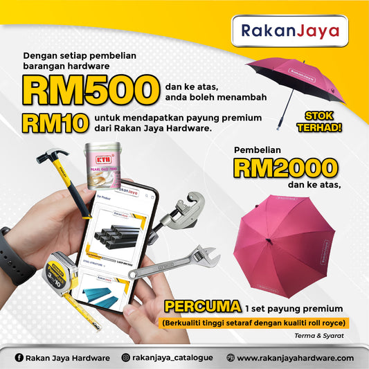 JOM DAPATKAN PAYUNG PERCUMA DI RAKAN JAYA HARDWARE