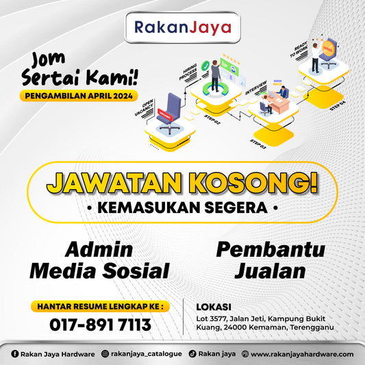 JAWATAN KOSONG ADMIN MEDIA SOSIAL & PEMBANTU JUALAN