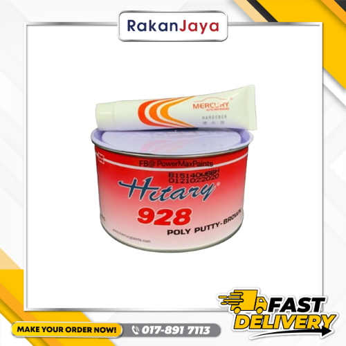 HITARY 928 POLY PUTTY C/W HARDENER - BROWN 1 KG