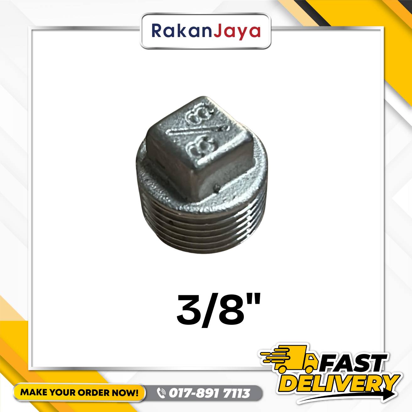 SS304 (STAINLESS STEEL) BSPT FITTING PLUG