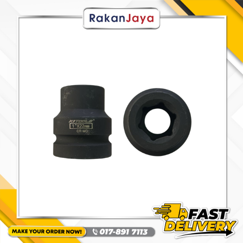 KI TOOLS IMPACT SOCKET 6PT (1" DRIVE STANDARD)