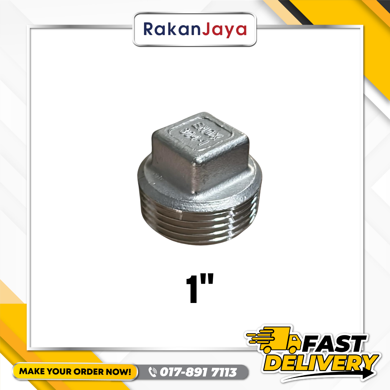 SS304 (STAINLESS STEEL) BSPT FITTING PLUG