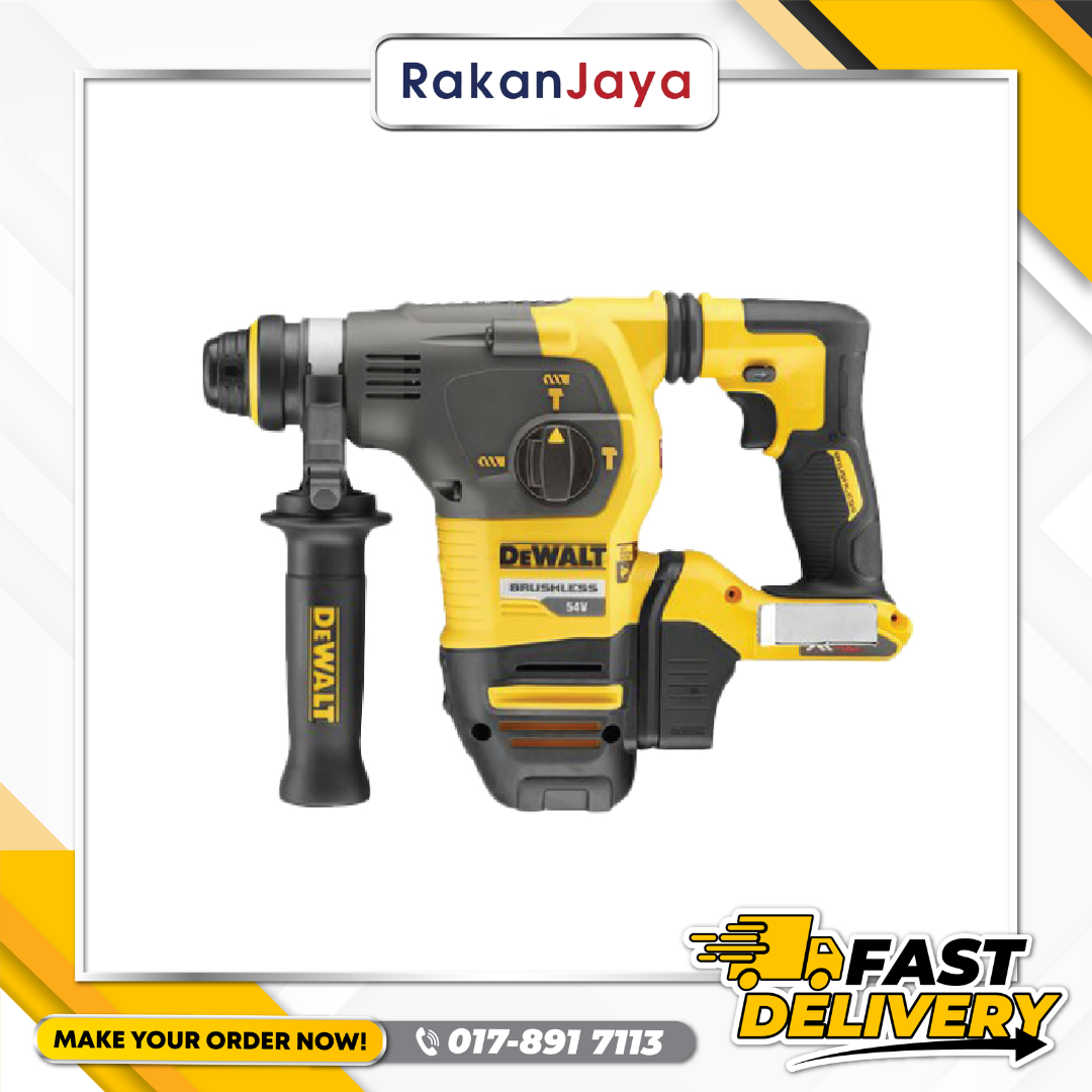 DEWALT DCH333NT-XJ 54V LI-ION BRUSHLESS 3 MODE SDS-PLUS HAMMER 30MM