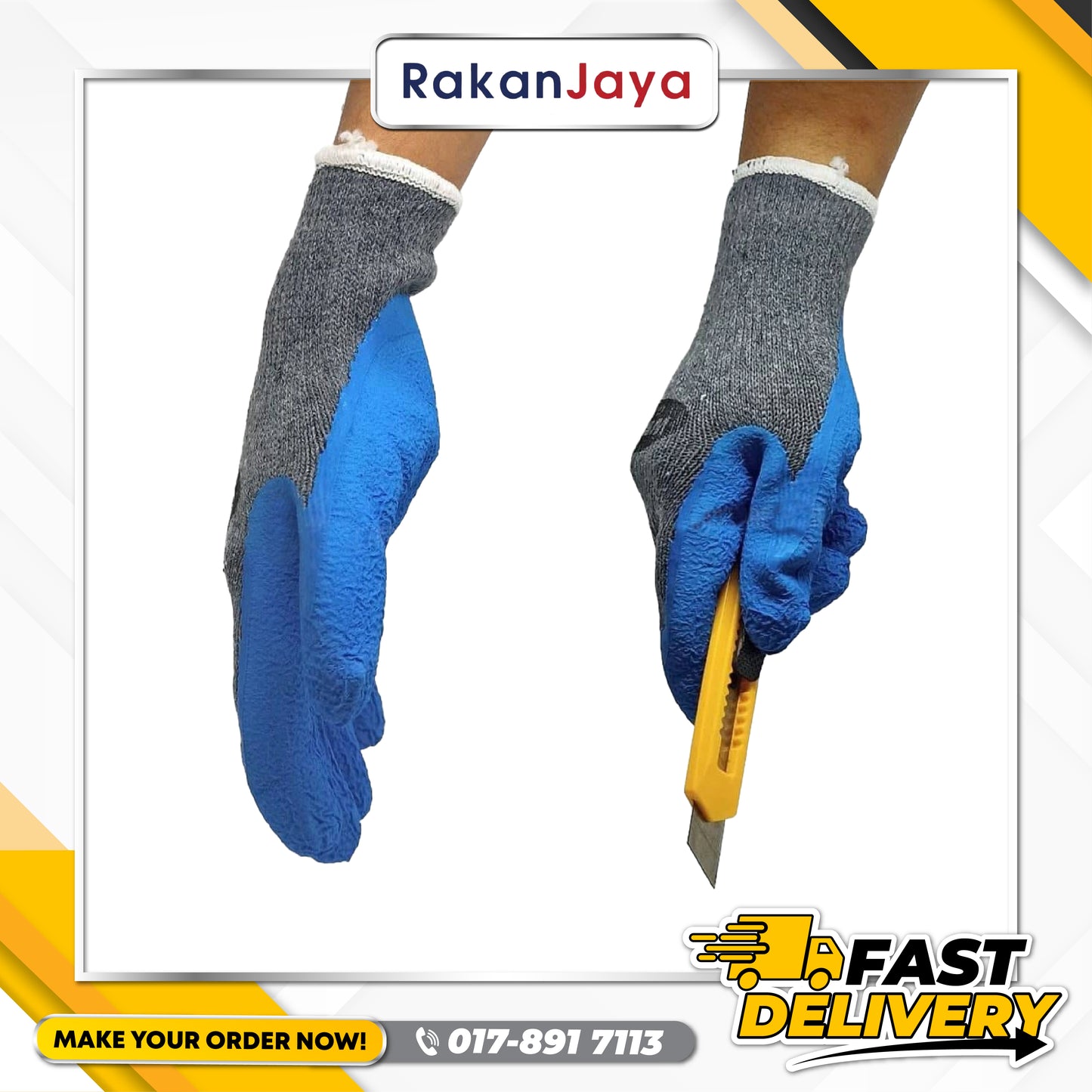 WORKER LATEX COATED GLOVES (MODEL : G-1800)