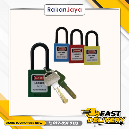 M-SAFE SAFETY PADLOCK NYLON SHACKLE 1 1/2" (38MM)