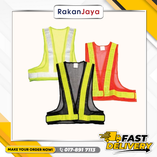 M-SAFE SAFETY VEST V-SHAPE REFLECTIVE