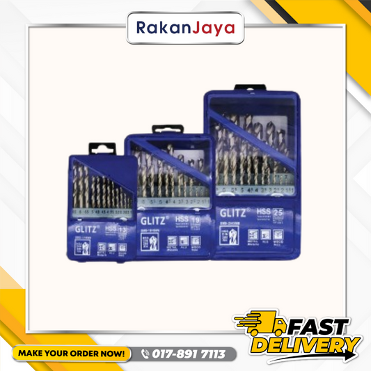 GLITZ HSS M2 DRILL BITS METAL SET (MM)