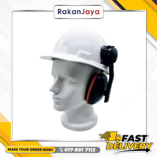 BDS UNIVERSAL SAFETY HELMET ATTACHED EARMUFF - LIGHT WEIGHT (EM-5003E)