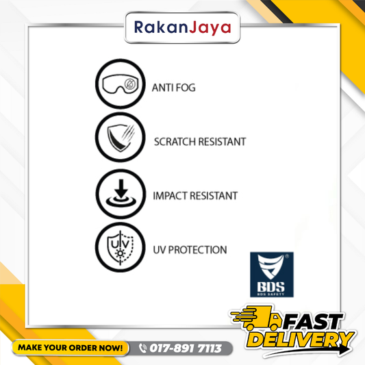 BDS NYLON FRAME SAFETY GLASSES (SG-60067)