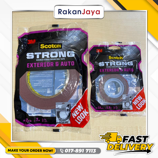 3M SCOTCH STRONG DOUBLE SIDE MOUNTING TAPE EXTERIOR & AUTO