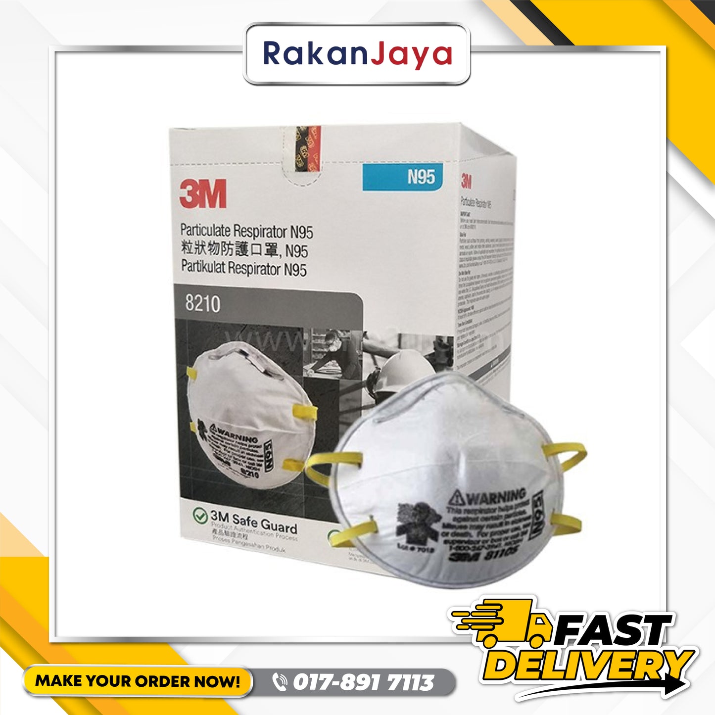 3M MASK PARTICULATE RESPIRATOR N95 (8210)