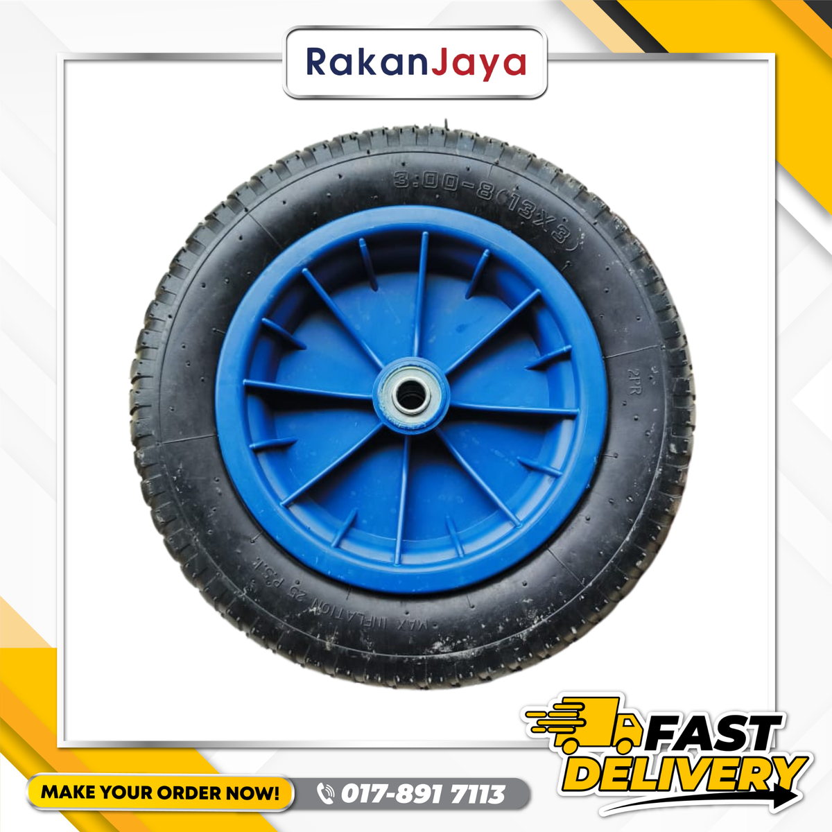 WHEEL BARROW TYRE (PLASTIC RIM)