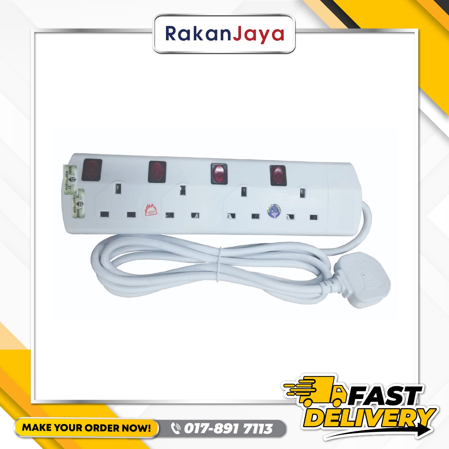 BOSSMAN FULL SIRIM TRAILING SOCKET (5 METER)