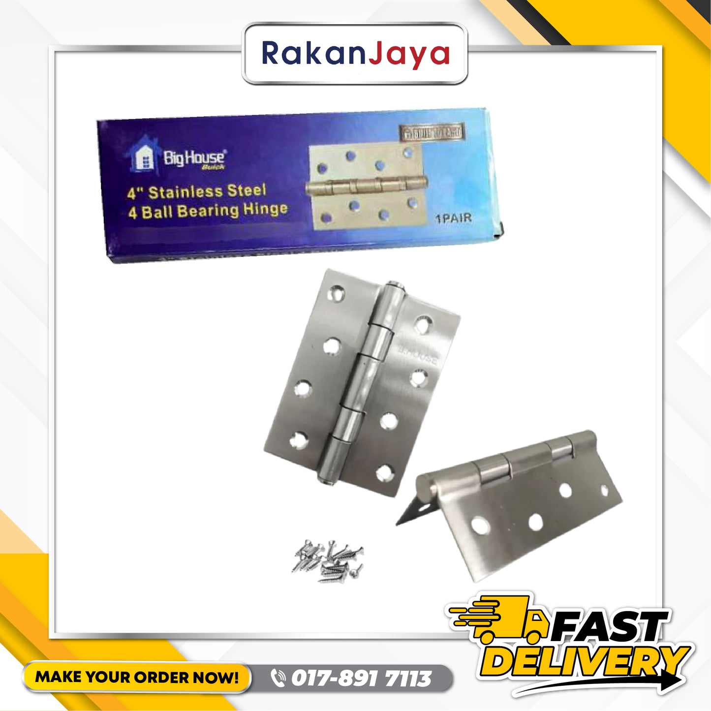 BUICK (BIG HOUSE) STAINLESS STEEL HINGES (1 PC)