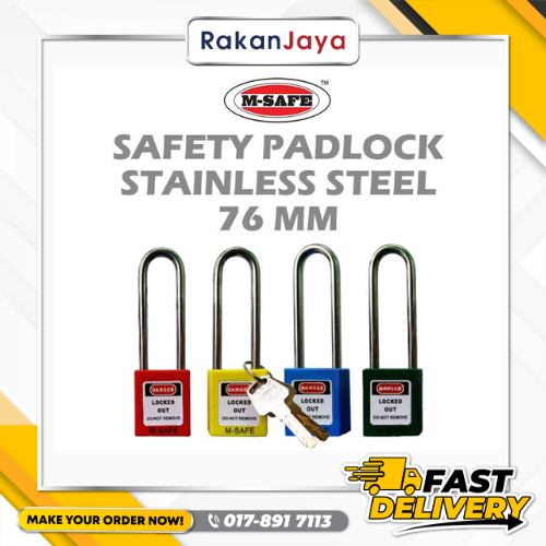 M-SAFE SAFETY PADLOCK STAINLESS STELL 3" (76MM)
