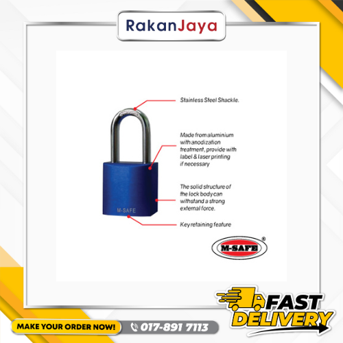 M-SAFE SAFETY ALUMINIUM PADLOCK 1 1/2" (38MM)