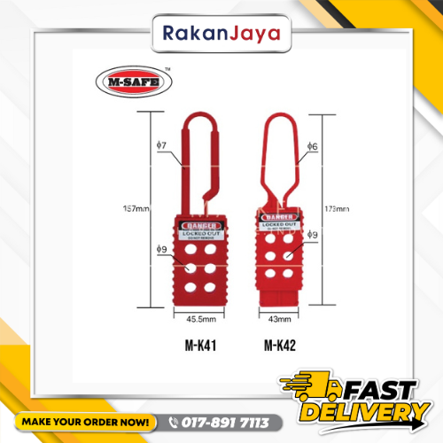 M-SAFE SAFETY LOCKOUT NYLON HASPS