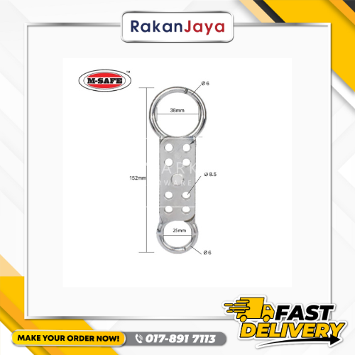 M-SAFE SAFETY LOCKOUT DOUBLE END ALUMINIUM HASPS