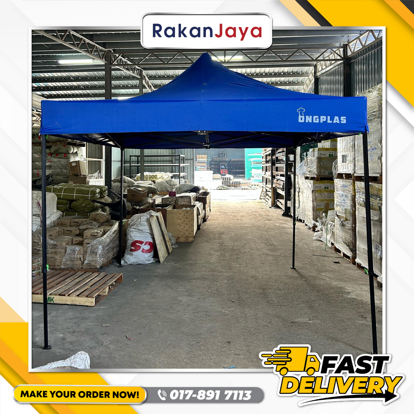 800D HEAVY DUTY FOLDING CANOPY (HEXAGON) 3MTR X 3MTR