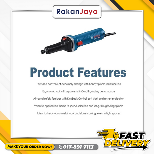 BOSCH STRAIGHT GRINDER 750W (GGS 30LS)