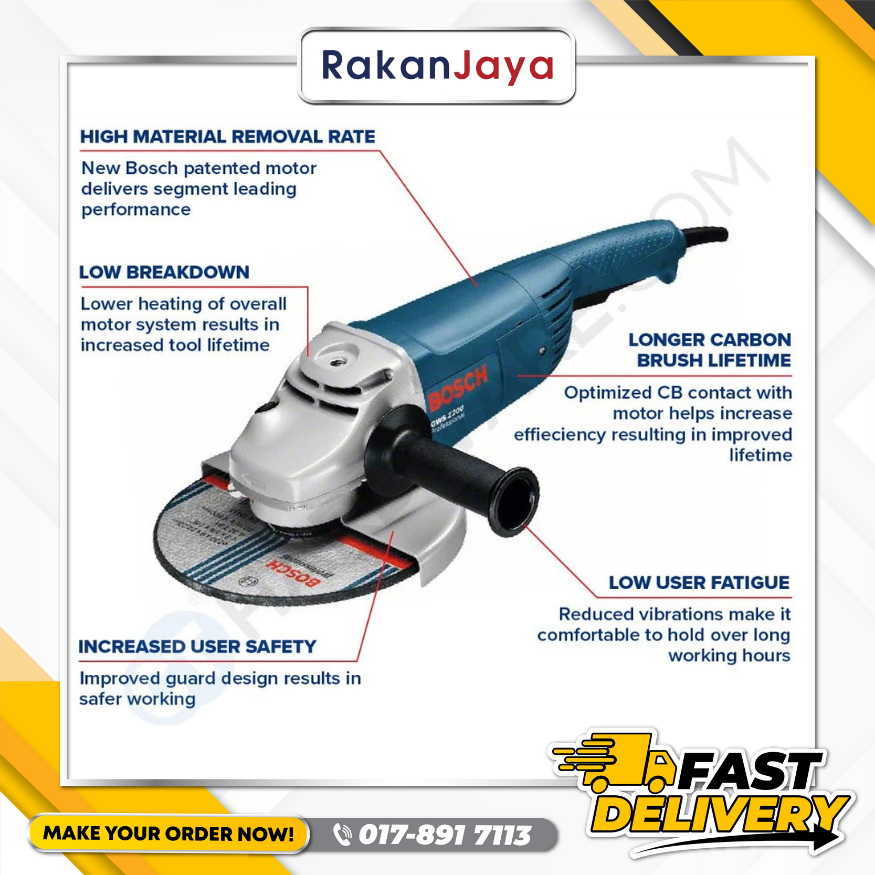 BOSCH ANGLE GRINDER 2200W (GGS 2200)