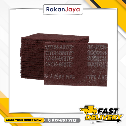 3M SCOTCH-BRITE 6"X 9" MAROON GENERAL PURPOSE HAND PAD 7447