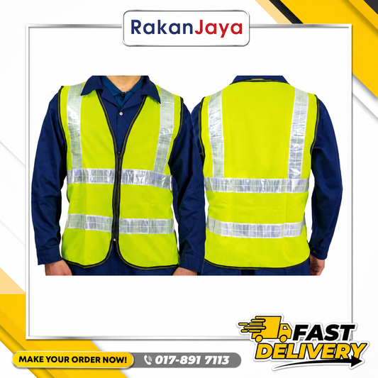 THIN VEST COAT WHITE PVC REFLECTIVE