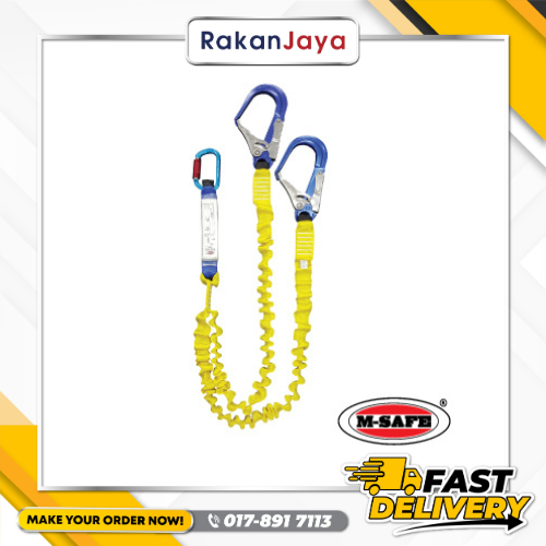M-SAFE ALUMINIUM HOOK + DOUBLE LANYARD + ABSORBER SET ( M-ALL200)