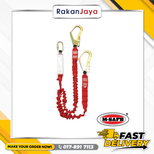 M-SAFE ALLOY STEEL HOOK + DOUBLE LANYARD + ABSORBER SET ( M-DL100 )