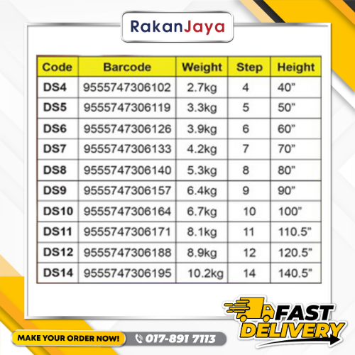 SUMO KING DOUBLE-SIDED ALUMINUM LADDER