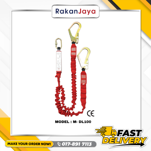 M-SAFE ALLOY STEEL HOOK +DOUBLE LANYARD +ABSORBER SET