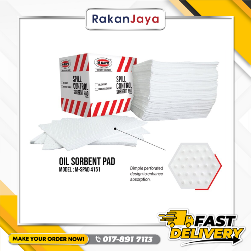M-SAFE OIL SORBENT PAD (MODEL:M-SPAD 4151)
