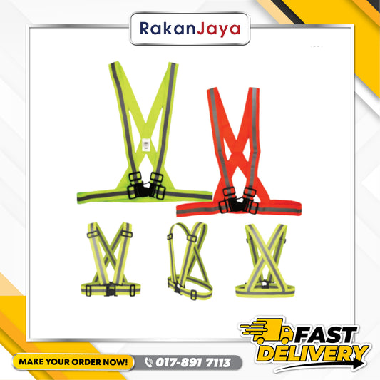 M-SAFE ADJUSTABLE SAFETY VISIBILITY REFLECTIVE VEST