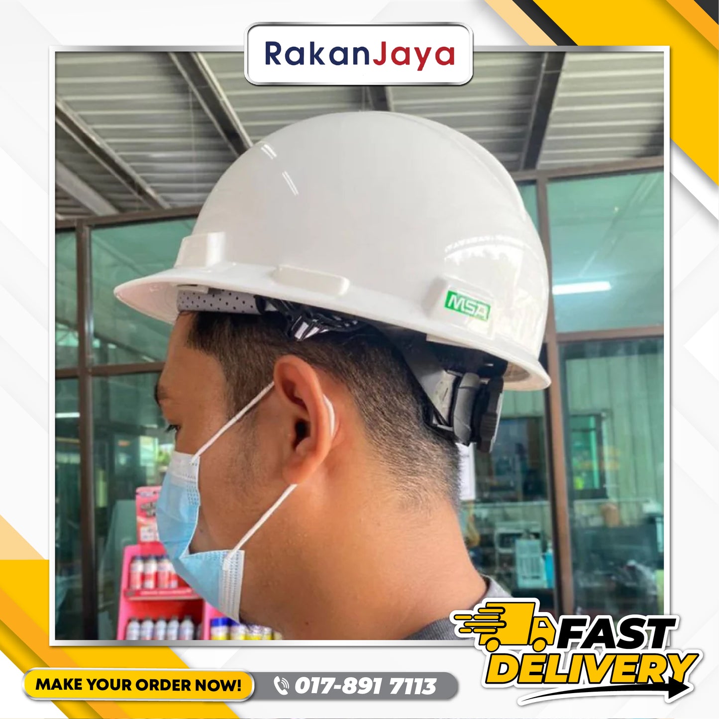 MSA V-GARD SAFETY HELMET (CHIN STRAP)