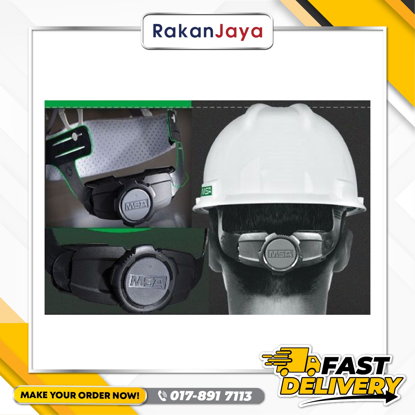 MSA V-GARD SAFETY HELMET (CHIN STRAP)