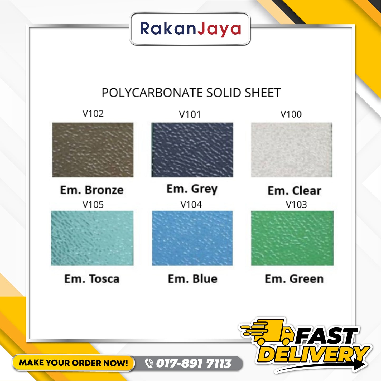 POLYCARBONATE SHEET (EMBOSSED PANEL)(3MM)(4FT)