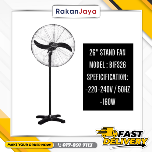 BOSSMAN BIFS26 26" HEAVY FUTY INDUSTRIAL STANDING FAN