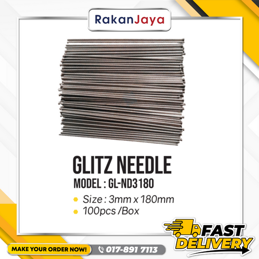 GLITZ NEEDLE 3MM X 180MM (GL-ND3180) 100PC/BOX