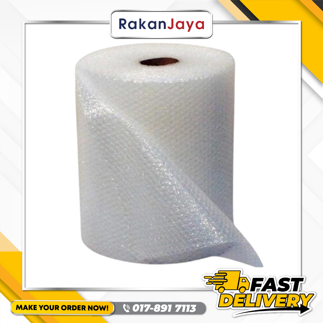 CLEAR BUBBLE WRAP SINGLE LAYER 1M X 100M