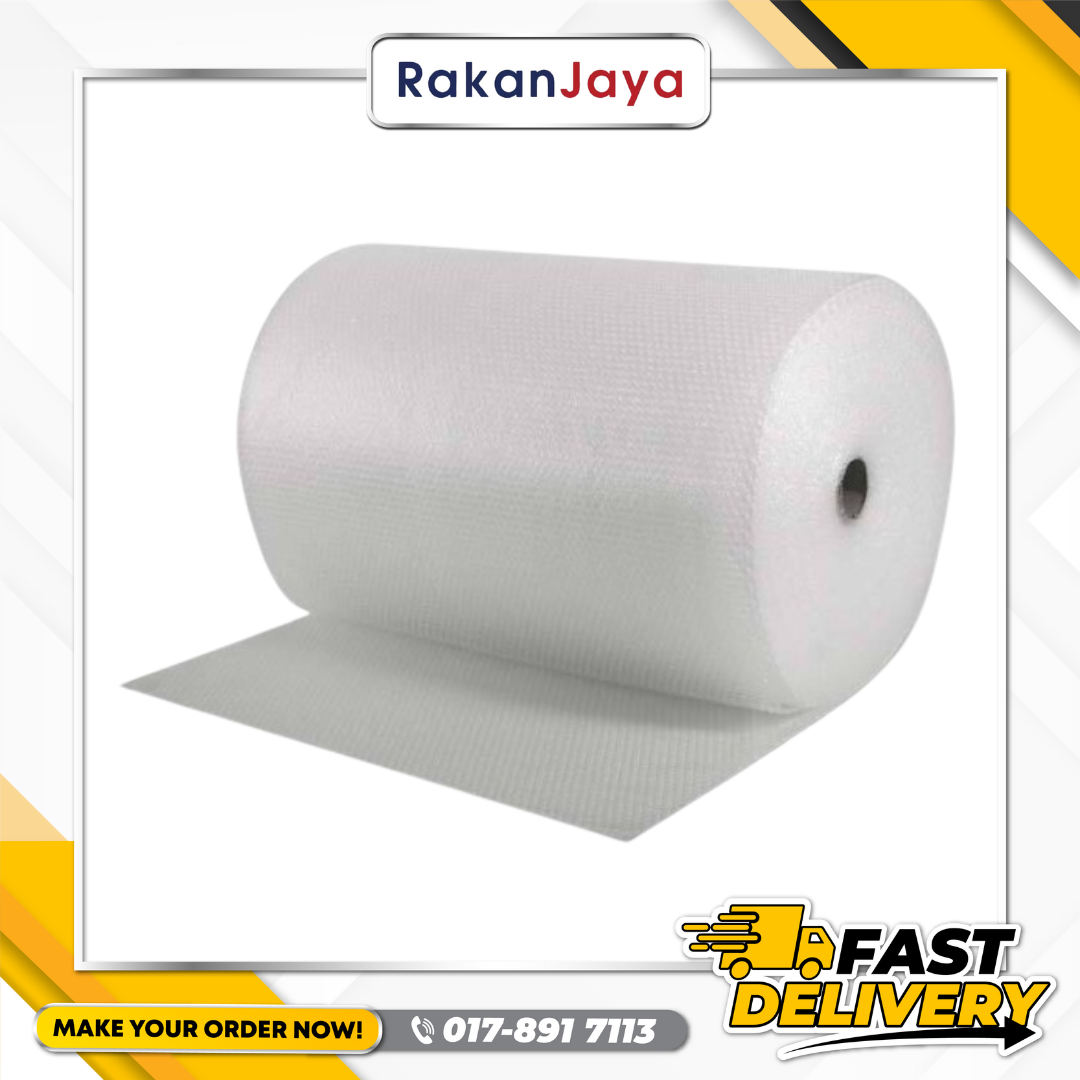CLEAR BUBBLE WRAP SINGLE LAYER 1M X 100M