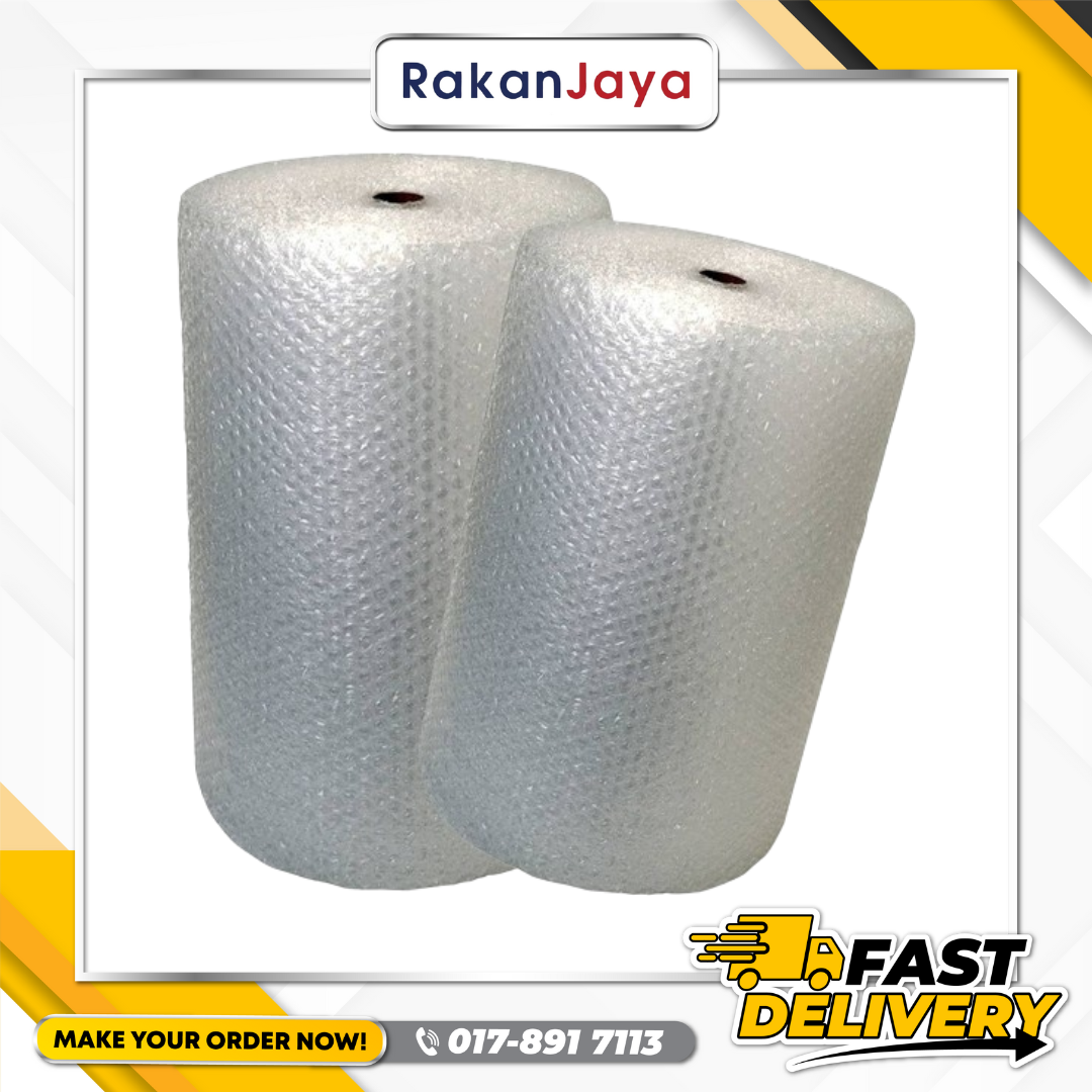 CLEAR BUBBLE WRAP SINGLE LAYER 1M X 100M