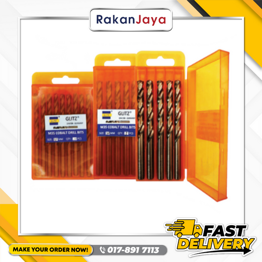 GLITZ M35 COBALT DRILL BITS (STAINLESS STEEL)