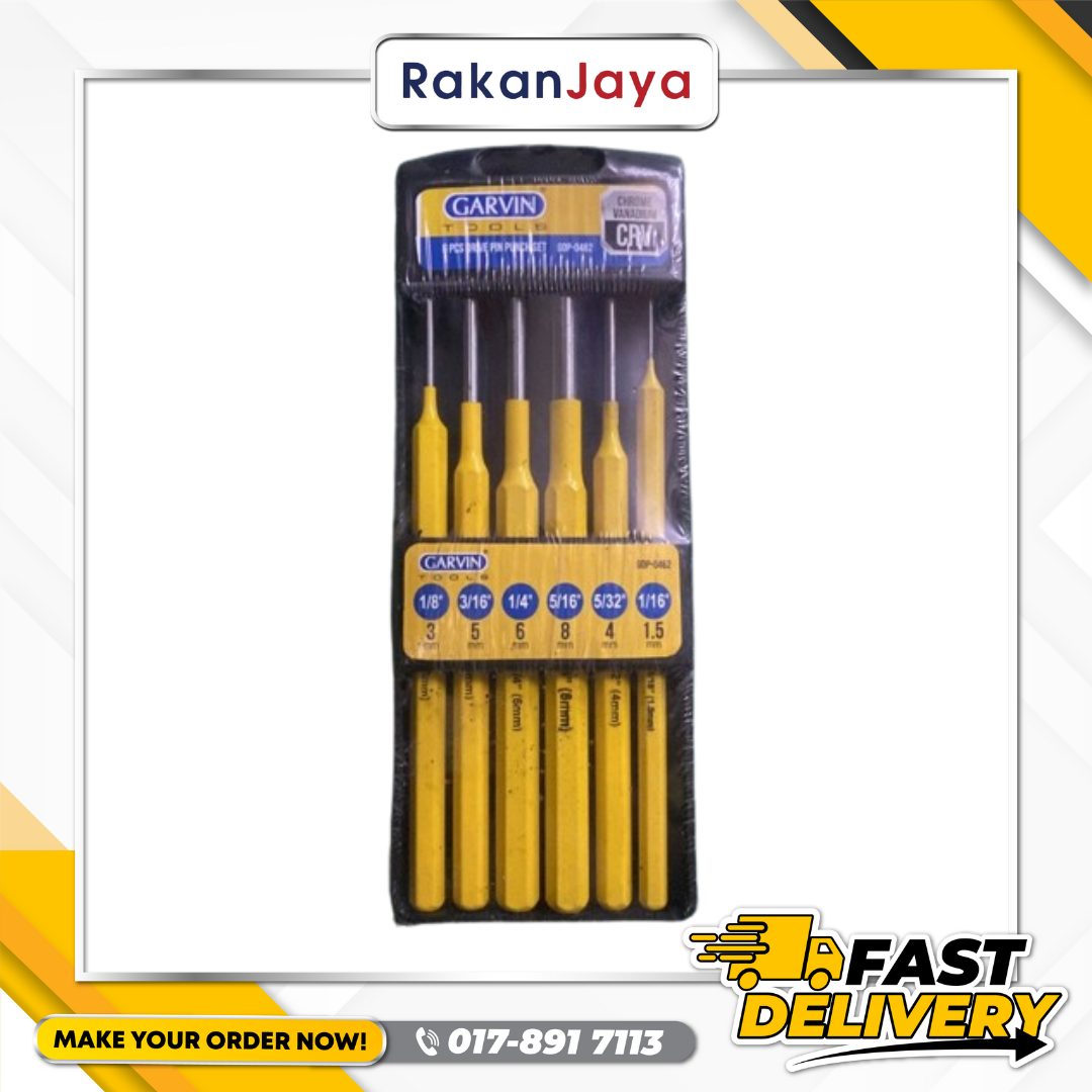 GARVIN PIN PUNCH SET TOOLS CRV