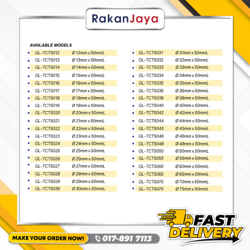 GLITZ T.C.T. ONE TOUCH JET BROACH CUTTER (50MM)