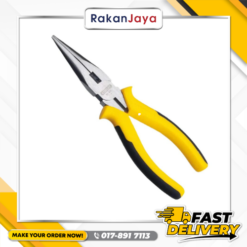 STANLEY LONG NOSE PLIERS CARBON STEEL POLISHED 6" & 8"