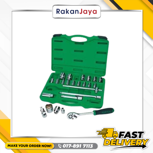 TOPTUL 24PCS PROFESSIONAL GRADE 1/2" DR. FLANK SOCKET SET