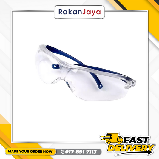 3M ASIAN VIRTUA SPORT BLUE TEMPLE WITH CLEAR ANTI FOG LENS (10434)