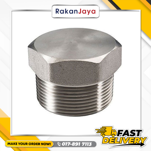 SS304 (STAINLESS STEEL) BSPT FITTING PLUG