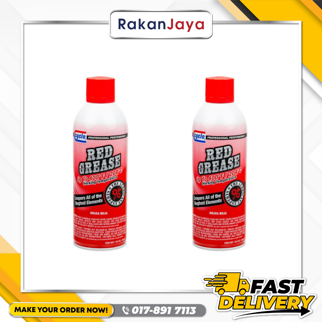 CYCLO 10.5 OZ / 298G RED GREASE 6PK